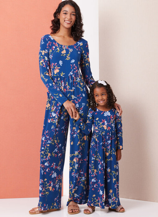 Butterick sewing pattern 7064 Children's and Misses' Knit Romper and Jumpsuit from Jaycotts Sewing Supplies