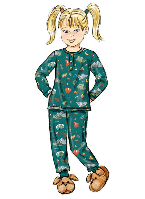 Butterick sewing pattern 7065 Girl's and Boy's and Adult Knit Tops and Joggers from Jaycotts Sewing Supplies
