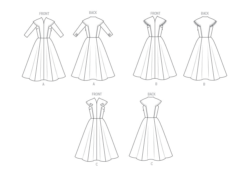 Butterick sewing pattern 7070 Misses' Capelet Yoked Dresses from Jaycotts Sewing Supplies