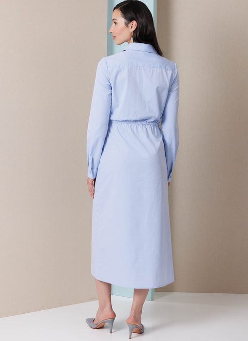 Butterick sewing pattern 7075 Misses' Wrap Front Shirtdress in Two Lengths from Jaycotts Sewing Supplies