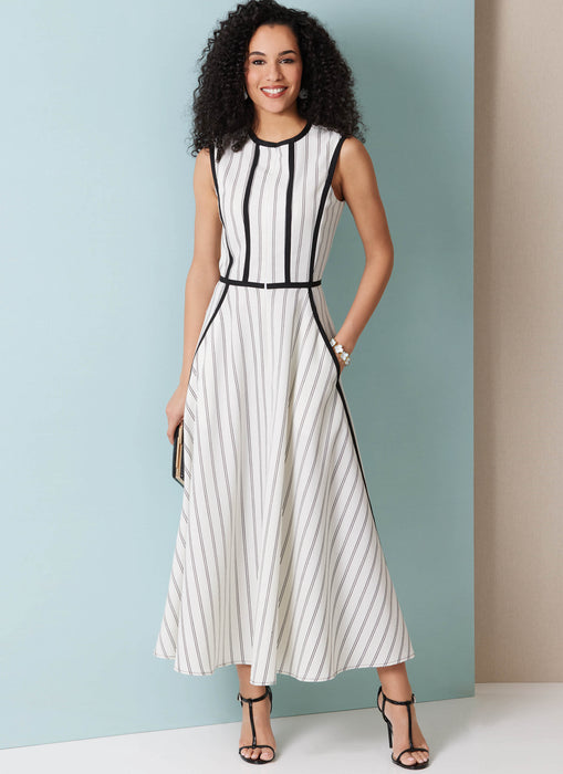 Butterick sewing pattern 7076 Misses' and Women's Fit and Flare Dress in Two Lengths from Jaycotts Sewing Supplies