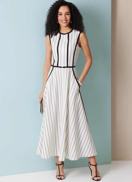 Butterick sewing pattern 7076 Misses' and Women's Fit and Flare Dress in Two Lengths from Jaycotts Sewing Supplies