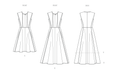 Butterick sewing pattern 7076 Misses' and Women's Fit and Flare Dress in Two Lengths from Jaycotts Sewing Supplies