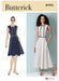 Butterick sewing pattern 7076 Misses' and Women's Fit and Flare Dress in Two Lengths from Jaycotts Sewing Supplies