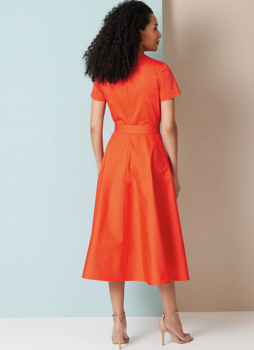 Butterick sewing pattern 7077 Fit and Flare Dress with Belt from Jaycotts Sewing Supplies