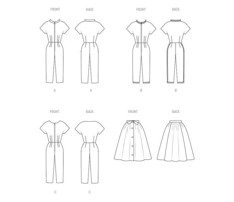 Butterick sewing pattern 7090 Misses' Coverall and Overskirt from Jaycotts Sewing Supplies