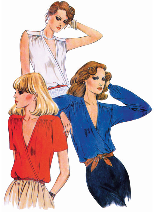Butterick sewing pattern 7093 Misses' Vintage 1980's Blouse from Jaycotts Sewing Supplies