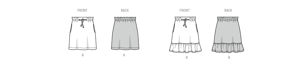 Burda Pattern 9210 Children's Mini Skirts from Jaycotts Sewing Supplies