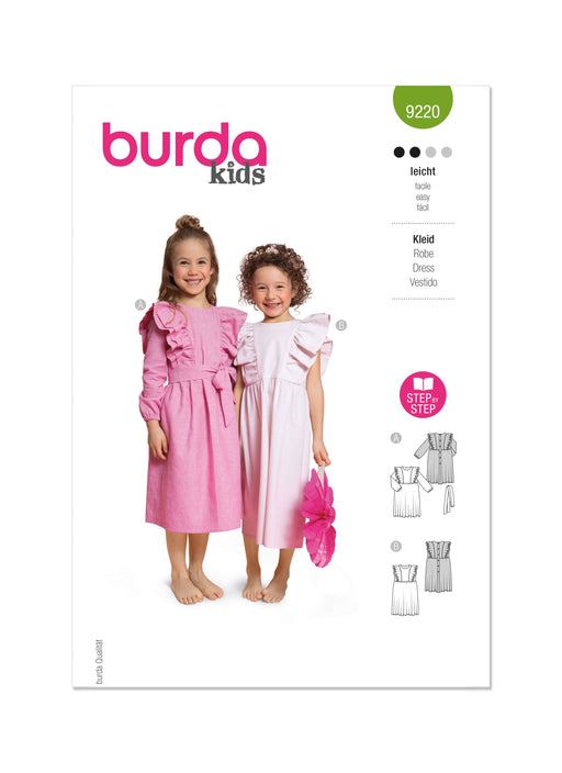 Burda Style Pattern 9220 Children's Dress from Jaycotts Sewing Supplies