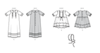 Burda Style Pattern 9221 Babies Christening Dresses from Jaycotts Sewing Supplies