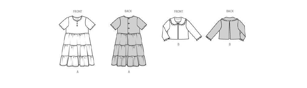 Burda Style Pattern 9225 Girls Jacket and Dress from Jaycotts Sewing Supplies