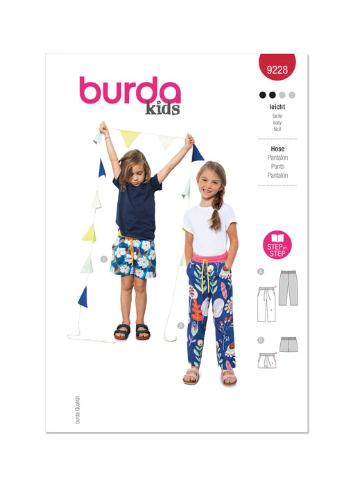 Burda Style Pattern 9228 Children's Pants from Jaycotts Sewing Supplies