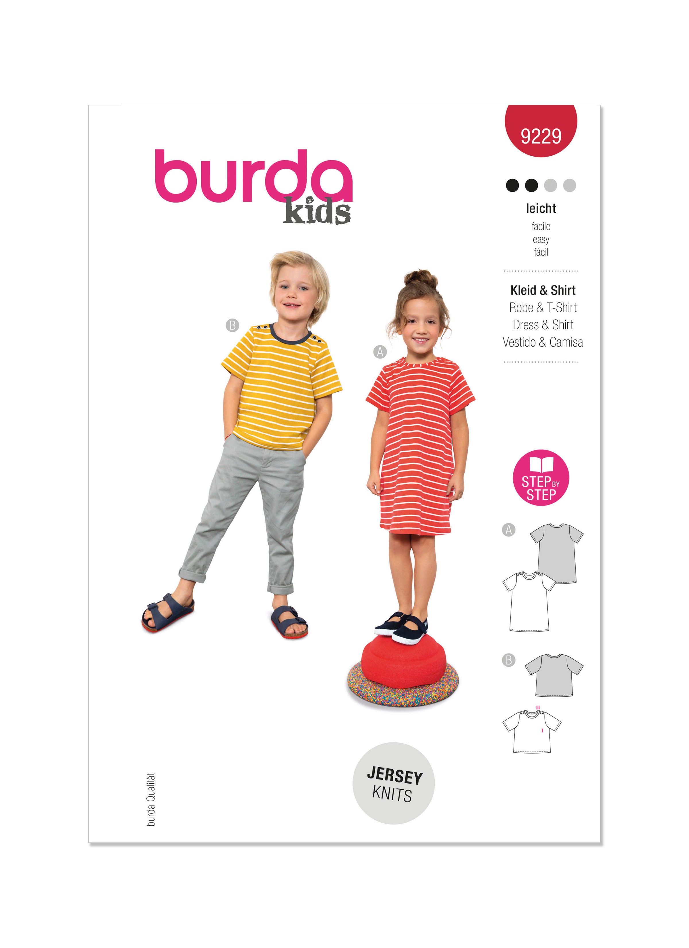 Burda Style Pattern 9229 Children's Dress & Shirt from Jaycotts Sewing Supplies