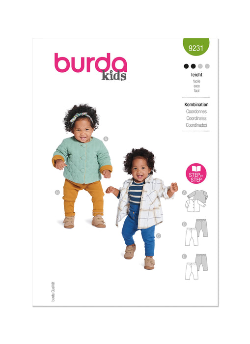 Burda Sewing Pattern 9231 Babies' Coordinates from Jaycotts Sewing Supplies