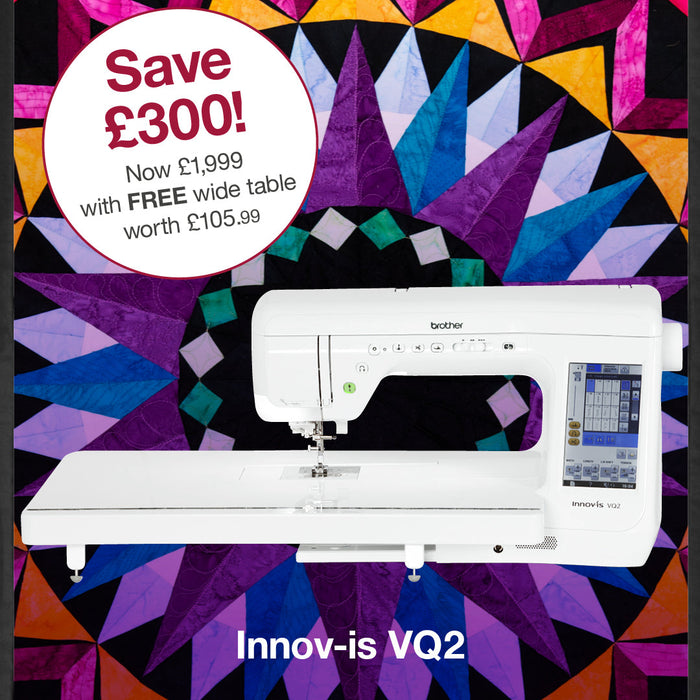Brother Innov-is VQ-2 sewing machine from Jaycotts Sewing Supplies