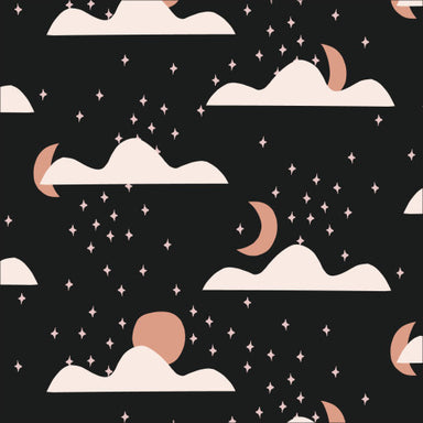Cloud 9 Fabric Organic Cotton, Easy Weekend, Moonrise Black from Jaycotts Sewing Supplies