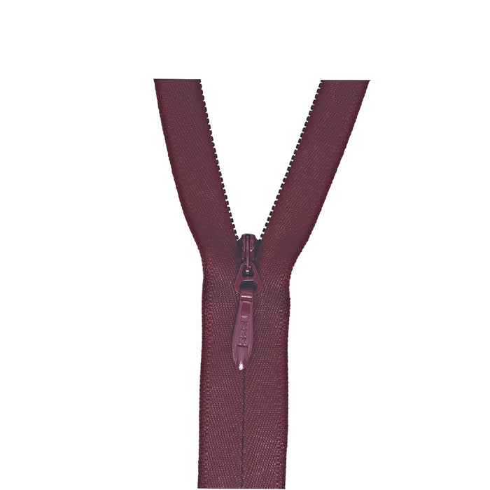 YKK Number 5 Heavy Duty Concealed Zip WINE from Jaycotts Sewing Supplies