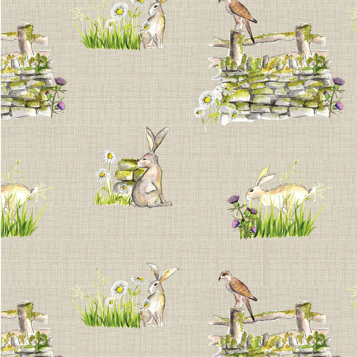 A Country Walk Organic Cotton Fabric, Wildlife from Jaycotts Sewing Supplies