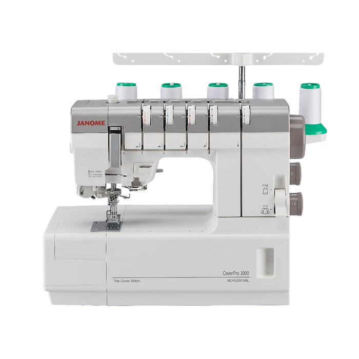 Janome Cover Stitch Machine | CP 3000 Professional + Bonus Accessory Pack from Jaycotts Sewing Supplies