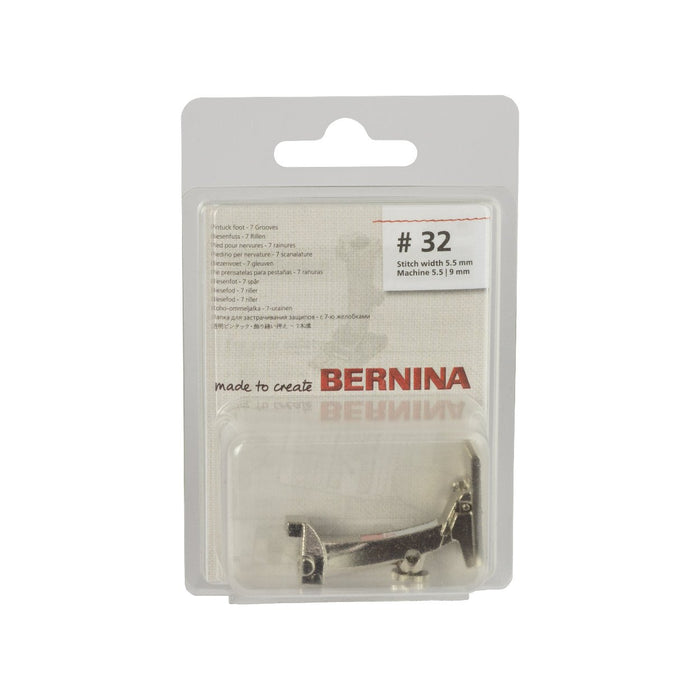 Bernina Foot 32 | Fine Pintuck Foot with 7 grooves from Jaycotts Sewing Supplies