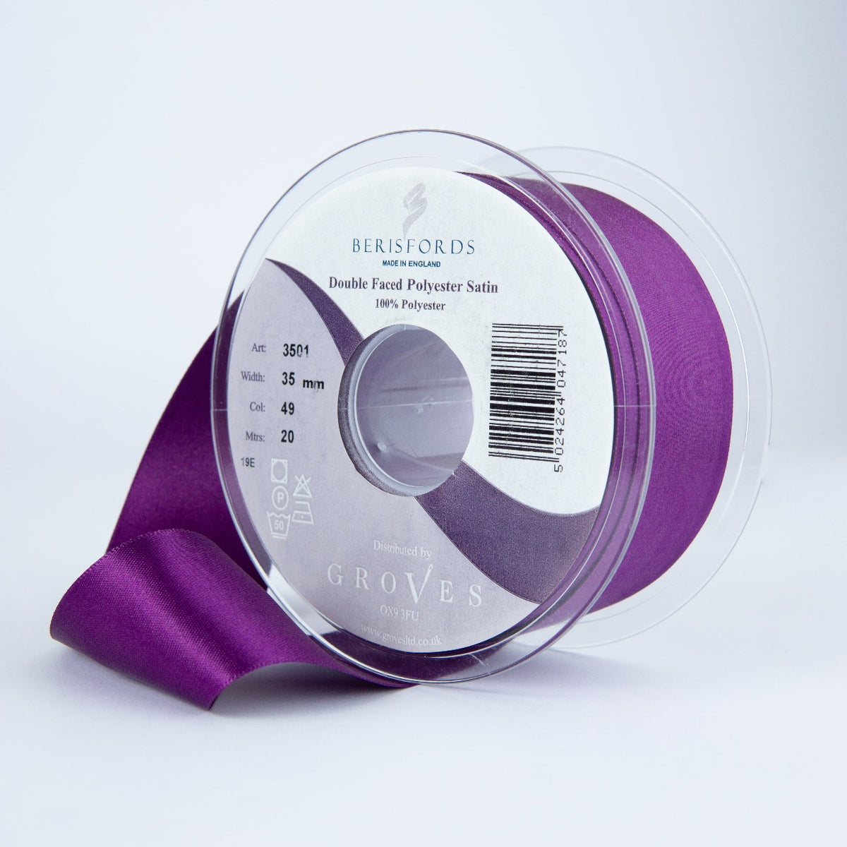 美品Her Praha litmus Padded ribbon buister Berisfords Double Sided Satin Ribbon - Colours: Purples — jaycotts