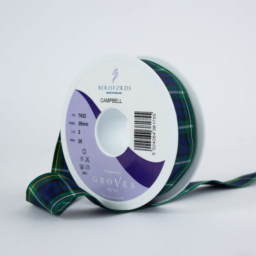 Berisfords Campbell Tartan Ribbon from Jaycotts Sewing Supplies