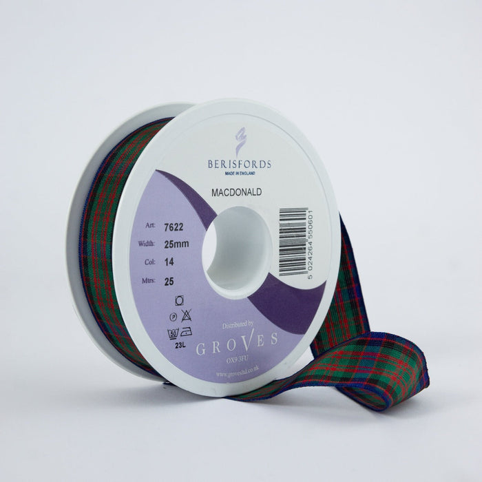 Berisfords MacDonald Tartan Ribbon from Jaycotts Sewing Supplies