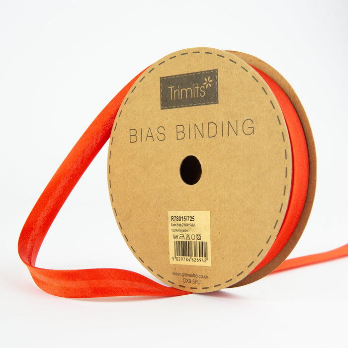 Satin Bias Binding | 725 RED from Jaycotts Sewing Supplies