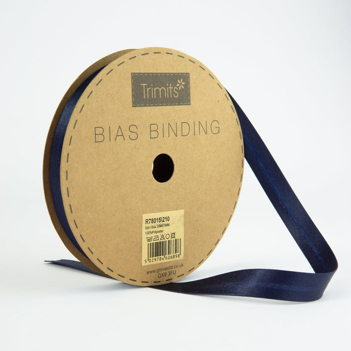 Satin Bias Binding | 210 NAVY from Jaycotts Sewing Supplies