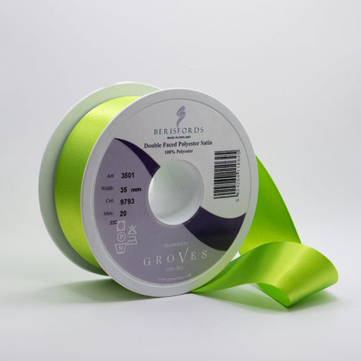 Berisfords Satin Ribbon, Apple from Jaycotts Sewing Supplies