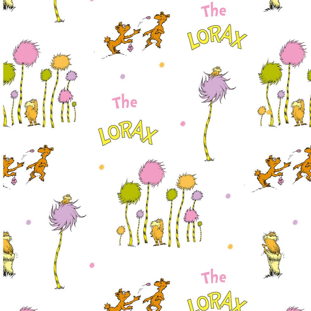 Dr Seuss Organic Cotton Fabric, Lorax from Jaycotts Sewing Supplies