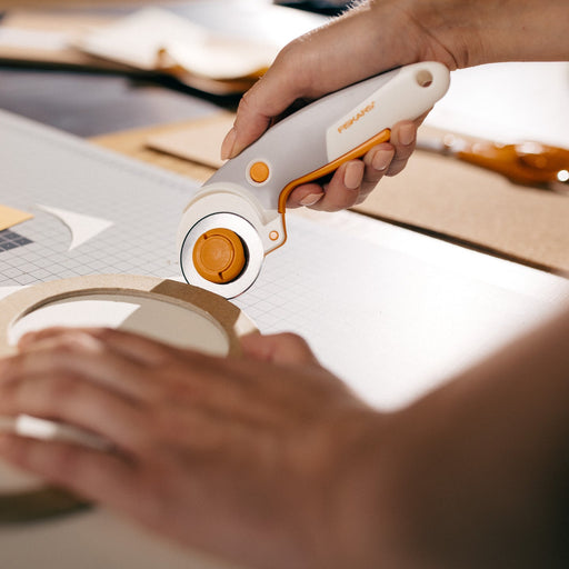 Fiskars Titanium Rotary Cutter with trigger F1066041 from Jaycotts Sewing Supplies