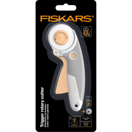 Fiskars Titanium Rotary Cutter with trigger F1066041 from Jaycotts Sewing Supplies
