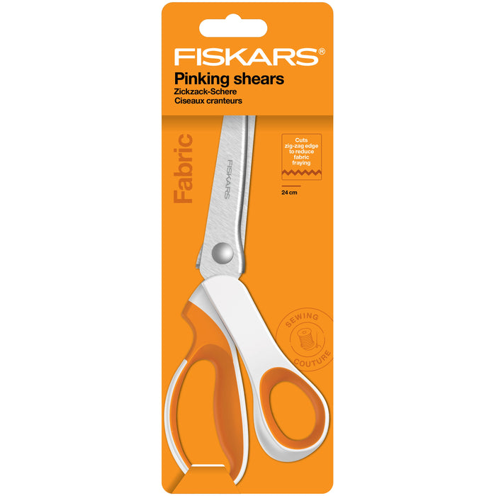 FISKARS Soft Grip Pinking Shears from Jaycotts Sewing Supplies