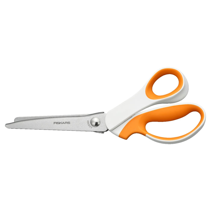 FISKARS Soft Grip Pinking Shears from Jaycotts Sewing Supplies