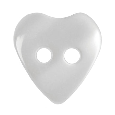 Heart Shaped Buttons in White from Jaycotts Sewing Supplies
