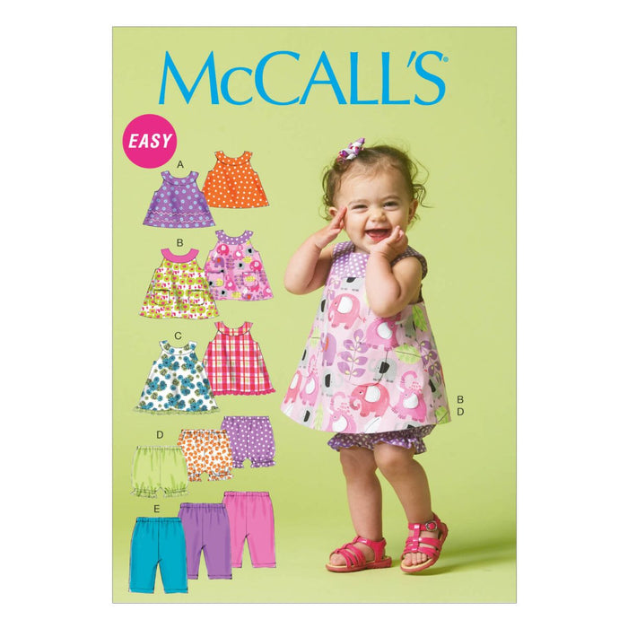 M6912 Infants' Reversible Top, Dresses; Bloomers and Pants | Easy from Jaycotts Sewing Supplies
