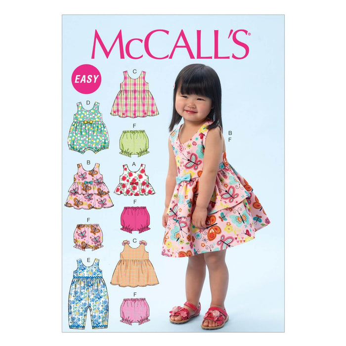 M6944 Toddlers' Top, Dresses, Rompers and Panties | Easy from Jaycotts Sewing Supplies