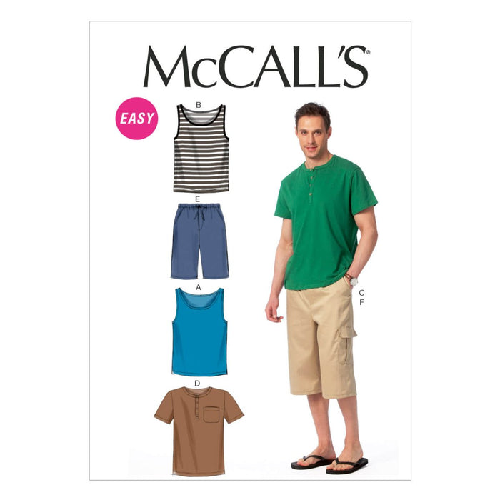 M6973 Men's Tank Tops, T-Shirts and Shorts from Jaycotts Sewing Supplies