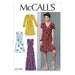 M7381 Misses' Pleated Dresses with Optional Tie Front from Jaycotts Sewing Supplies