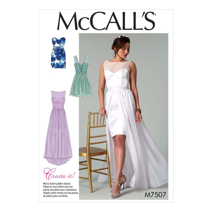 McCall's Sewing Pattern 7507 Misses' Sweetheart Bridal Dresses from Jaycotts Sewing Supplies