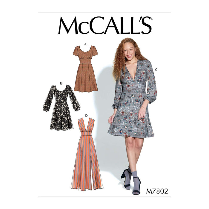 McCall's Sewing Pattern 7802 Misses' Dresses from Jaycotts Sewing Supplies