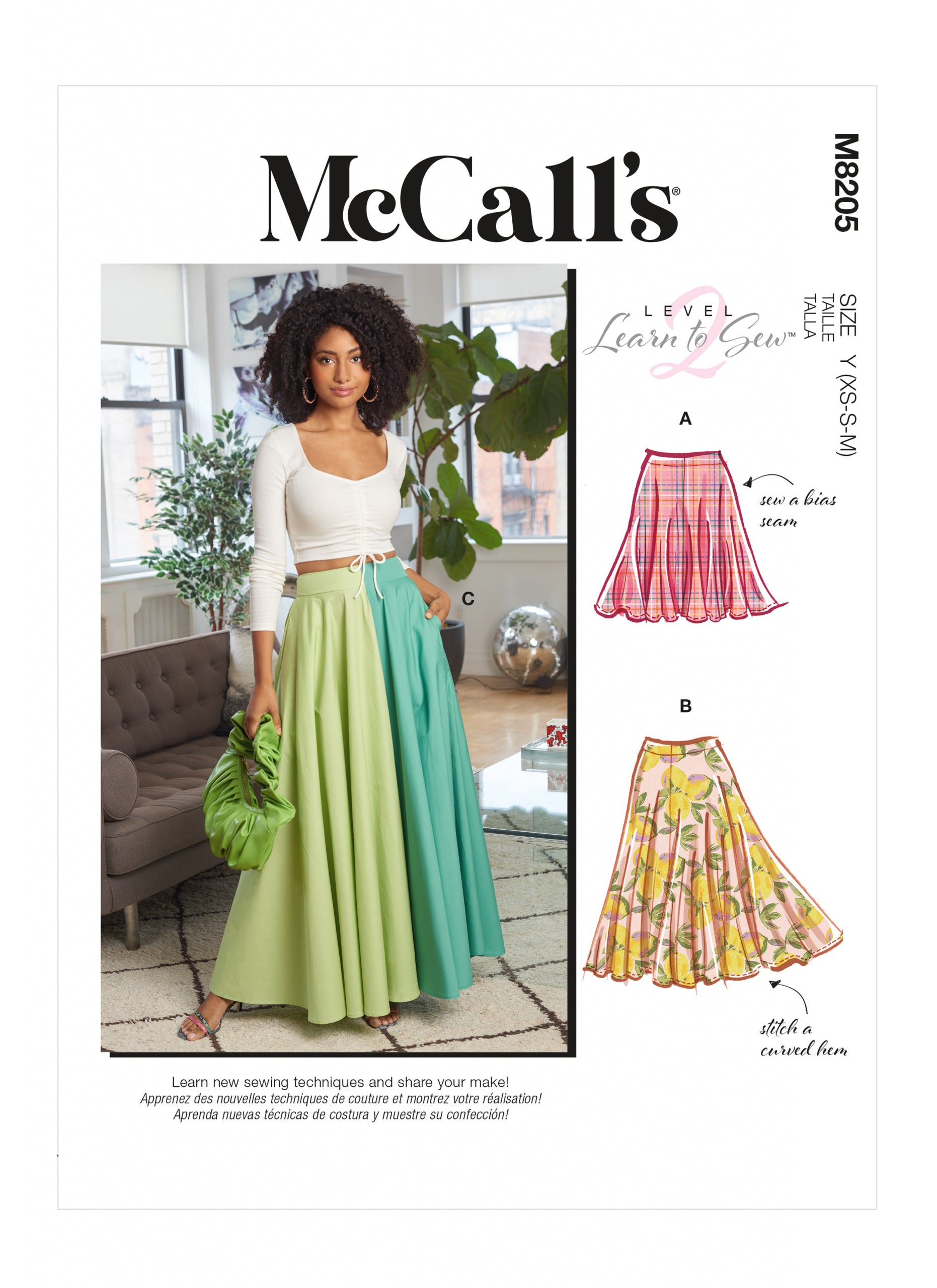 McCall's 8205 Skirts Sewing Pattern from Jaycotts Sewing Supplies