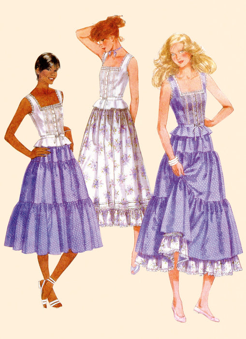 McCall's 8306 Top and Skirts 80's Sewing Pattern by Laura Ashley from Jaycotts Sewing Supplies