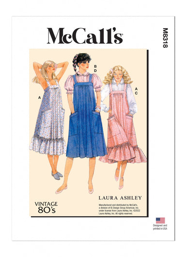 McCall's 8318 Dresses and Blouses Pattern by Laura Ashley from Jaycotts Sewing Supplies