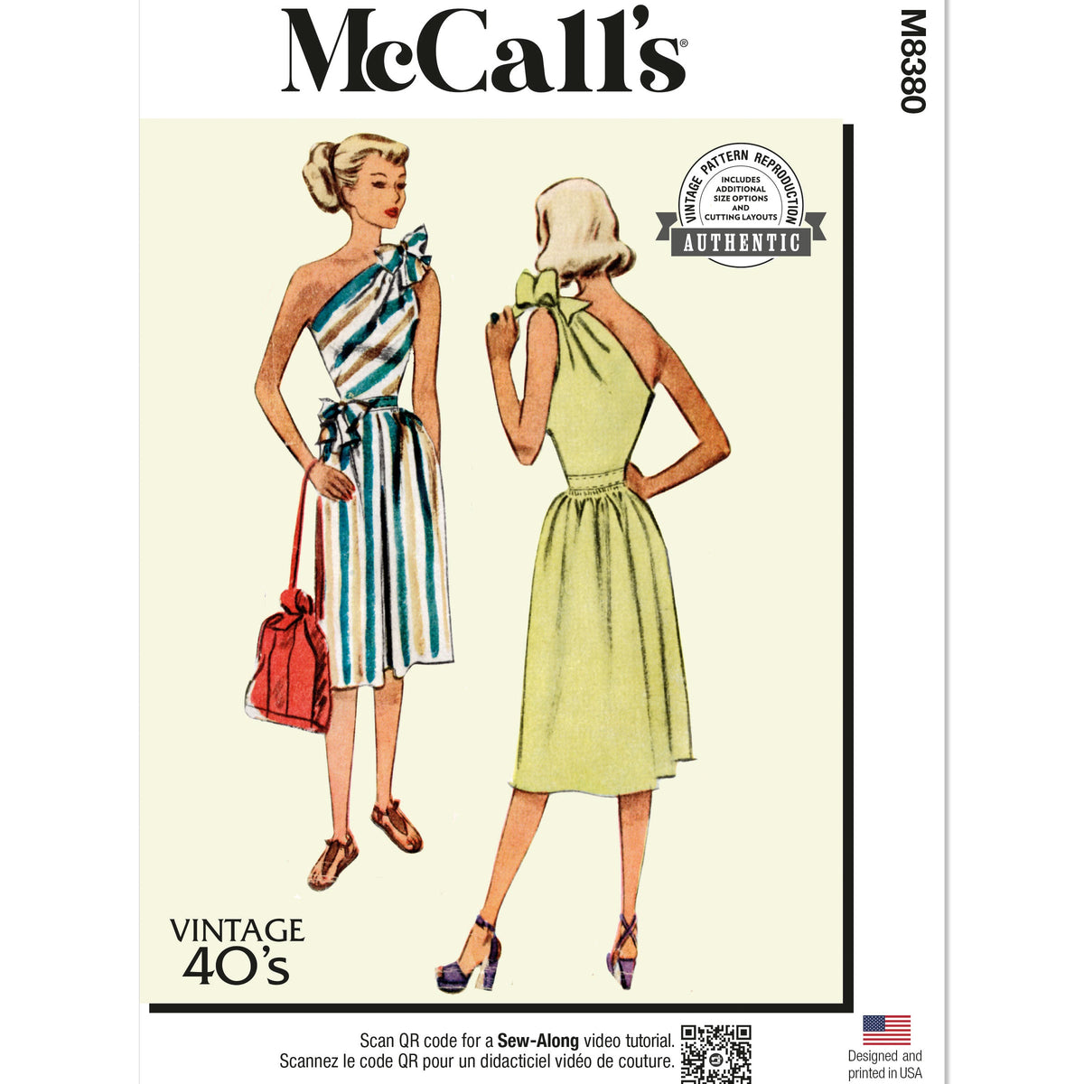 8045 Vintage McCalls SEWING Pattern Misses Eight Easy EZ Dress UNCUT