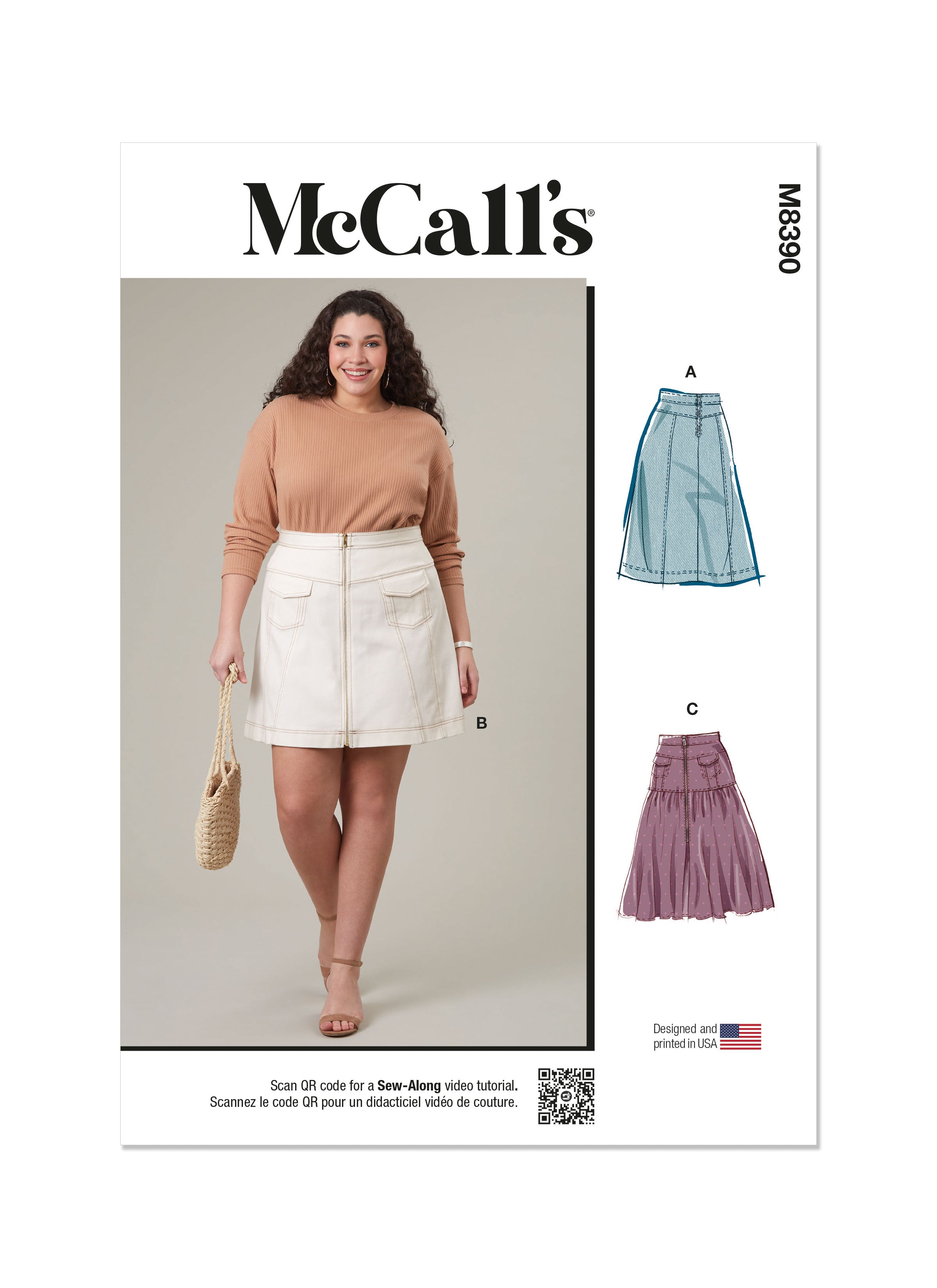 McCall's sewing pattern 8390 Women's Skirts from Jaycotts Sewing Supplies