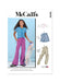 McCall's sewing pattern 8396 Girls' Shorts and Cargo Pants from Jaycotts Sewing Supplies