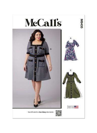McCall's sewing pattern M8435 Women's Knit Dresses from Jaycotts Sewing Supplies