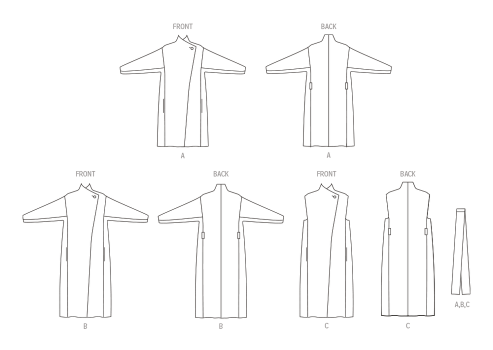 McCall's sewing pattern M8438 Misses' Coats and Vest from Jaycotts Sewing Supplies